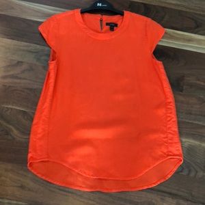 J.CREW Drapey Orange Shirt Size 2